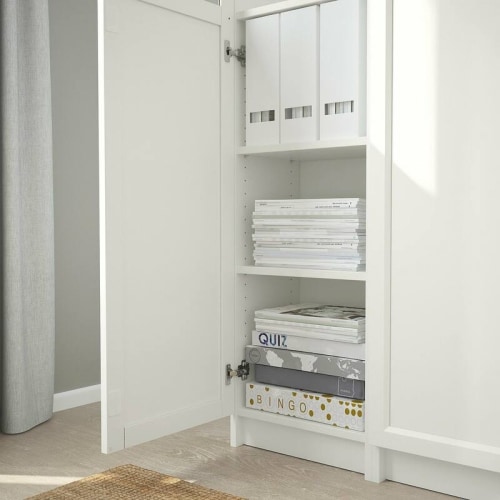 Billy oxberg bookcase store with glass doors